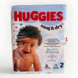 Huggies 78 count Snug & Dry Size 2  Baby‎ Diapers 100%